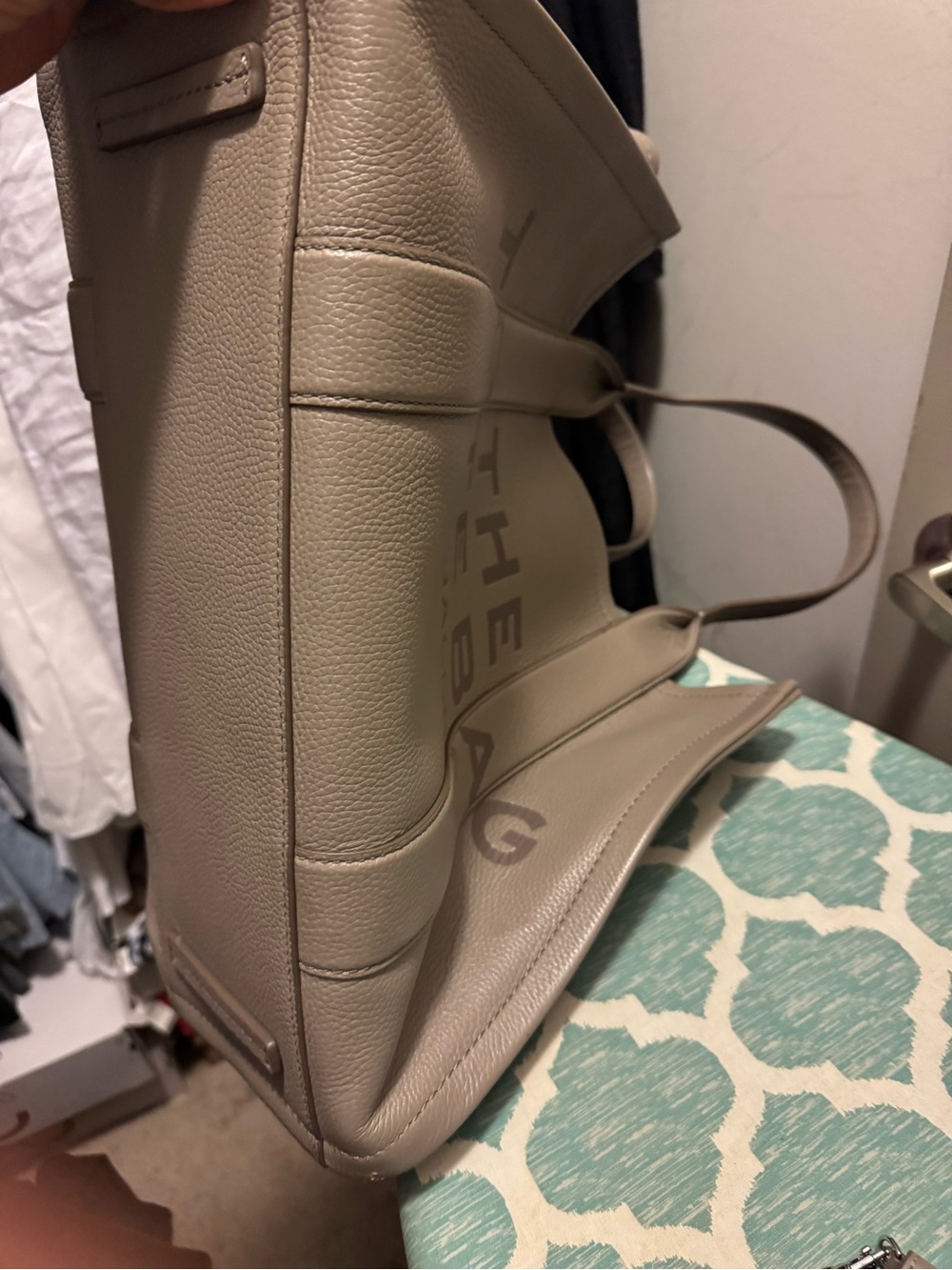 Marc Jacobs Gray 'The Tote Bag' Leather Tote - Picture 14 of 16